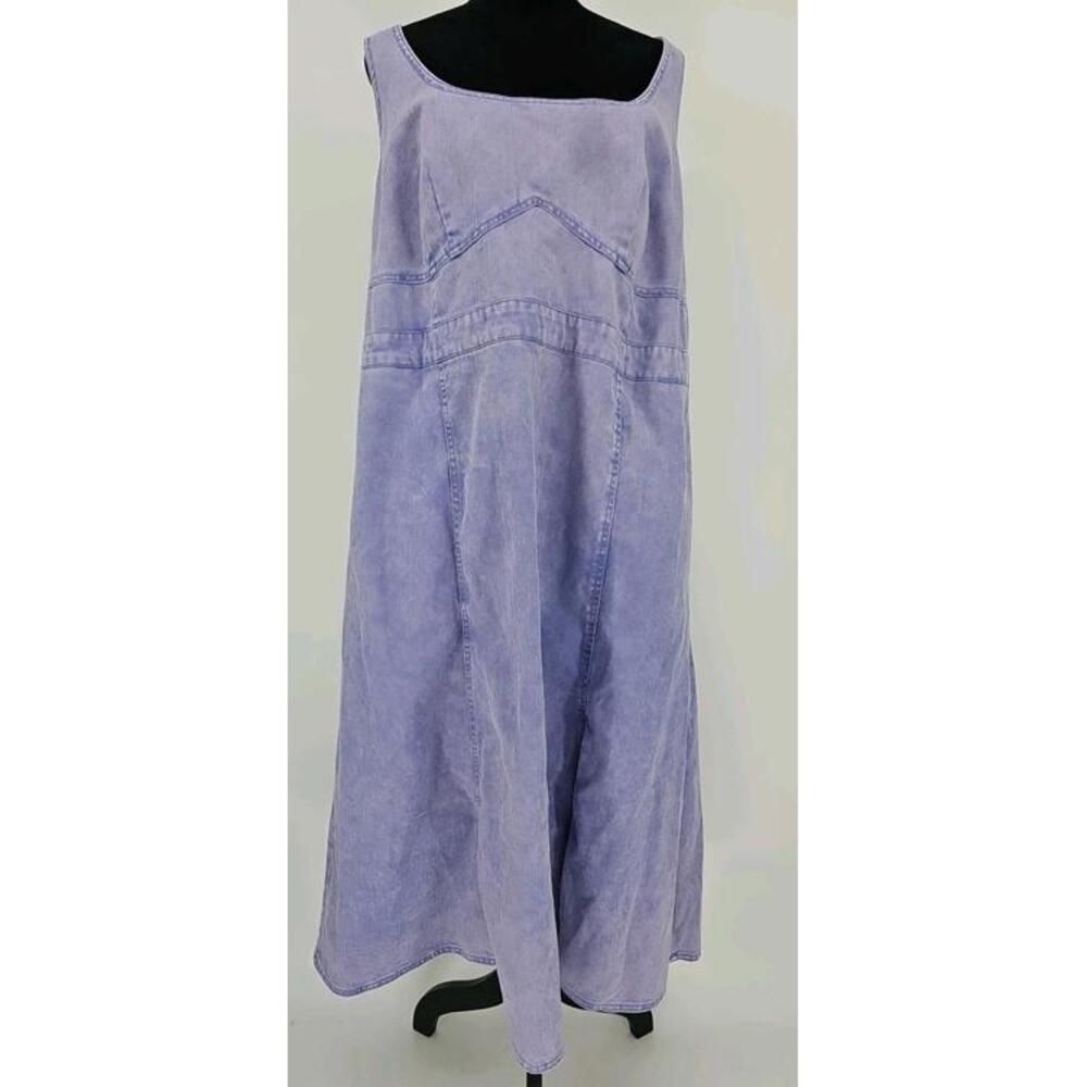 Future Collective Denim Dress 18‎ Gabriella Karefa-Johnson Purple Denim Midi